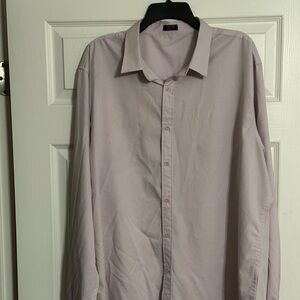 Mens Coofandy Light Purple Long Sleeve Shirt XXL